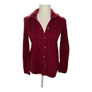 Y2K Vtg Calvin Klein dark pink babydoll. Cable knit top sz large